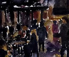 late night watercolour