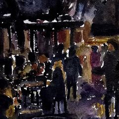 late night watercolour
