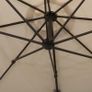 3M Roma Umbrella Sun Shade Cantilever Hanging Parasol w/ Cross Base Hand Crank Aluminium Frame 360 Rotation - Beige Image 9