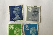 Rare English postage stamps - 4 Countries