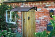 FREE EXPRESS SHIPPING Black Easy Fit 1m Tinted Door Canopy, 100x60x23 cm