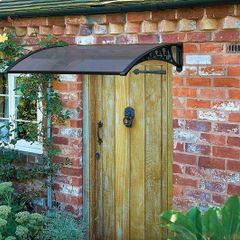 FREE EXPRESS SHIPPING Black Easy Fit 1m Tinted Door Canopy, 100x60x23 cm