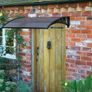 Black Easy Fit 1m Tinted Door Canopy, 100x60x23 cm Image 2