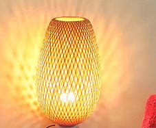 IKEA Boja handmade bamboo lamp