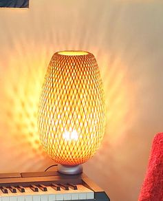 IKEA Boja handmade bamboo lamp