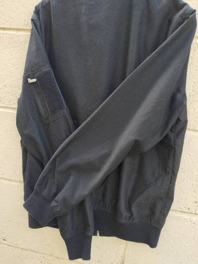 Bershka polyester black bomber jacket
