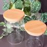 Set of 2 Glass Storage Jars with Bamboo Lids Image 3