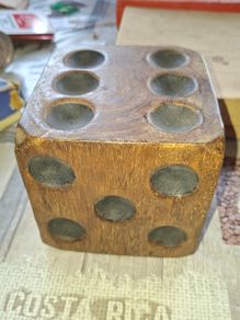 Vintage Very Large Solid, Natural Mango Wood Dice Postage Available or Collection