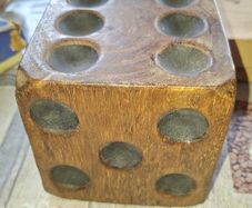 Vintage Very Large Solid, Natural Mango Wood Dice Postage Available or Collection