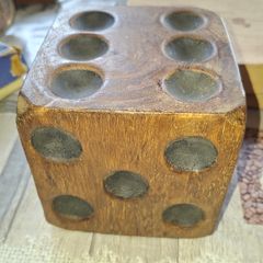 Vintage Very Large Solid, Natural Mango Wood Dice Postage Available or Collection