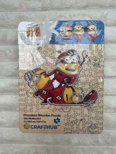 Crafthub Minion Despicable Me 4 Puzzle Despicably Cute Wooden Jigsaw Puzzle New Damaged Blister Please see photos