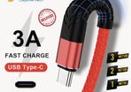 1/2/3 Meter USB-C Charging Lead For Samsung S9 S10+ S20+ Type C Charging Fast Charger Phone Cable Samsung