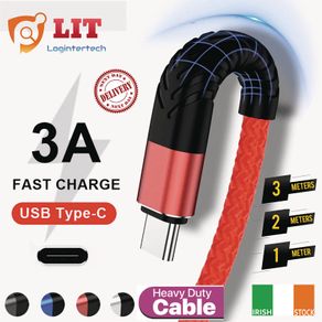 1/2/3 Meter USB-C Charging Lead For Samsung S9 S10+ S20+ Type C Charging Fast Charger Phone Cable Samsung