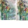 LARGE ORIGINAL ART Original Abstract Landscape Pondscape Irish Art Image 2