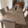Solid oak dining table and 6 dining chairs Image 5