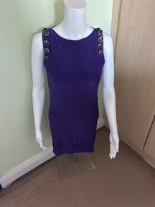 Fashion LAB purple backless tunic/mini dress