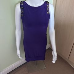 Fashion LAB purple backless tunic/mini dress