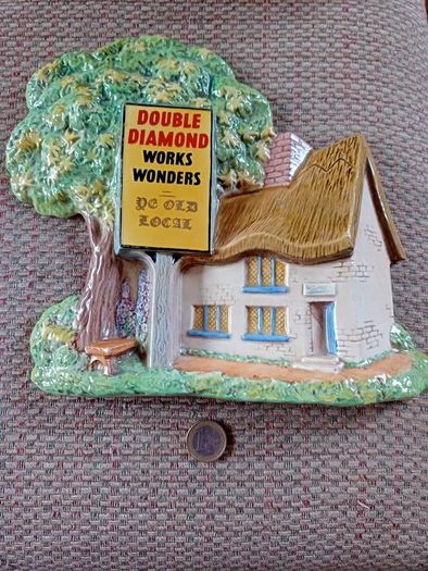 Vintage Beswick Double Diamond Pub Wall Plaque