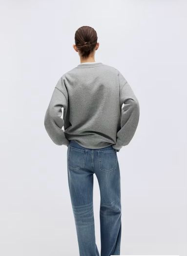 H&M Grey Sweatshirt XL and Grey Wide Leg Jeans UK 14