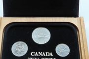 Canada coins set ( 6 coins ) official 1980 wood case BUNC