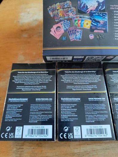 Pokemon Tcg Mega Evolution Chaos Rising Etb Plus Booster Bundles X4