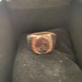 Men's stone signet stainless steel ring Image 5