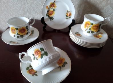 Mayfair Yellow Rose fine bone china tea set