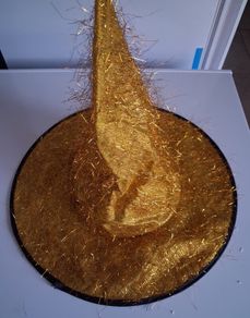Kids - Gold Tinsel Witches Shimmering Hat