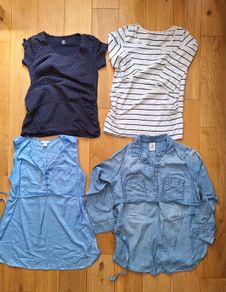 6 Maternity tops Size M