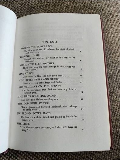 Around the Boree Log and other verses by John O Brien Australian Poet 1983 edition hardback in good condition with signs of wear on the cover see photos FREE STANDARD POSTAGE INCLUDED