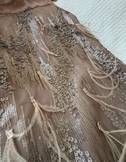 Part Two Copenhagen sequin dress with feathers