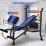 Adjustable Weight Bench with Leg Extension and Preacher Curl Home Training Gym Weight Lifting Bench Full-Body Workout Bench Bench Press Image 3