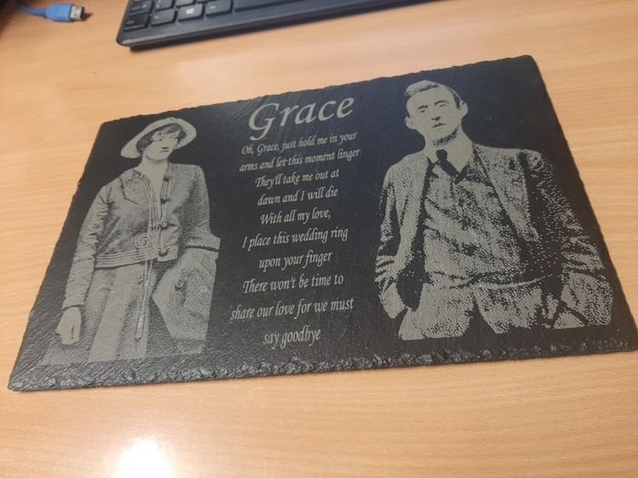 picture laser engraved image and chorus of grace