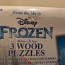 Disney Frozen Wooden Puzzles x 3 in Wooden Storage Tray Image 5