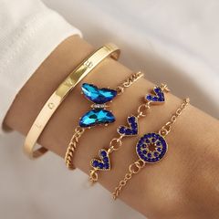 Set of 4 bracelets butterfly Love