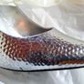 Katie Perry Silver High Heel Shoes (uk 8) Used. Image 6