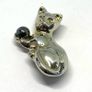 Vintage costume cat brooch Image 3