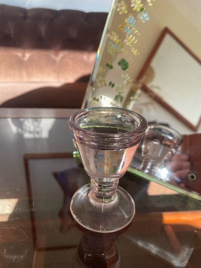 Antique Victorian 19th Century Glass Ice Cream Penny Lick or Deception Glass