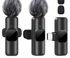 K60 Wireless Lavalier Microphone - Mini Clip-On Mic for iPhone, Type-C Android & Laptop (USB-C) - 08311