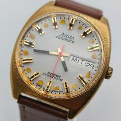 Vintage ARISTO Automatic PUW1464-One-Off Watchmaker Custom with Baltic Amber Dial