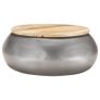 Coffee Table Grey 68x68x30 cm Solid Mango Wood Image 6