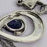 Blue Sapphire Pendant with Chain (Size 20) in Rhodium Overlay Sterling Silver 1.000 Ct. Image 7