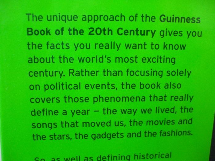 SALE!  GUINNESS Book of the 20th Century - Millennium Edition