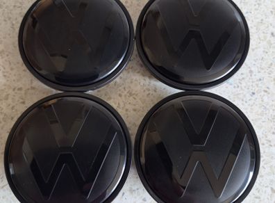 All black VW 65mm Centre Caps (FREE POST)