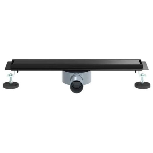 Shower Drain 2-in-1 with 360 Siphon Black 60 cm