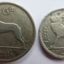 Vintage Irish Sixpence 1928 and 3 Pence 1933 Image 3