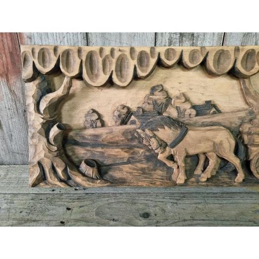 Carved Wooden Wall Plaque KAS1398