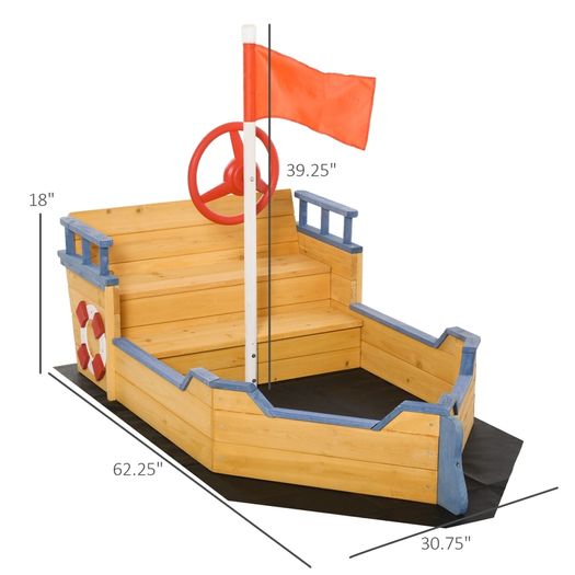 Pirate ship sandpit