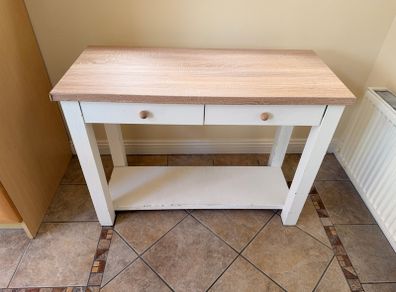 White Console Table with 2 Drawers