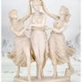 Vintage Italian Cast Alabaster Sculpture Three Graces H 28 cms Image 2